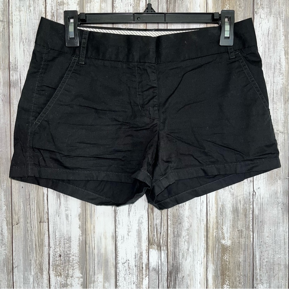 J.Crew Black Broken In Chino Shorts Women’s Size 2 Casual Summer - Picture 2 of 8